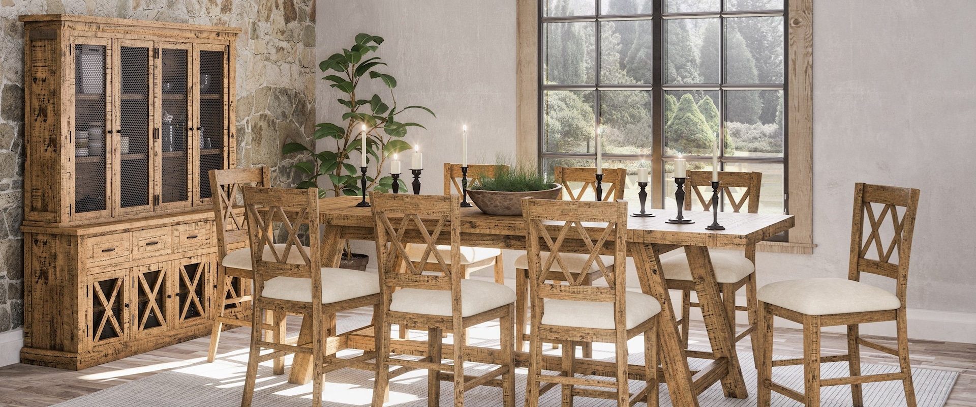 9-Piece Counter Height Table and Chair Set