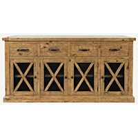 Contemporary 4-Drawer Sideboard