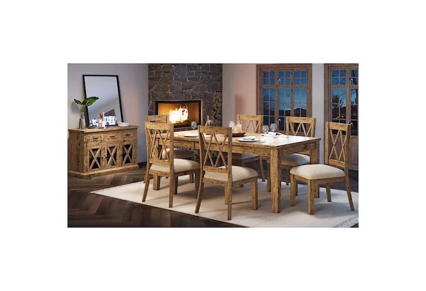 Telluride 7-Piece Table and Chair Set by Jofran at Jofran