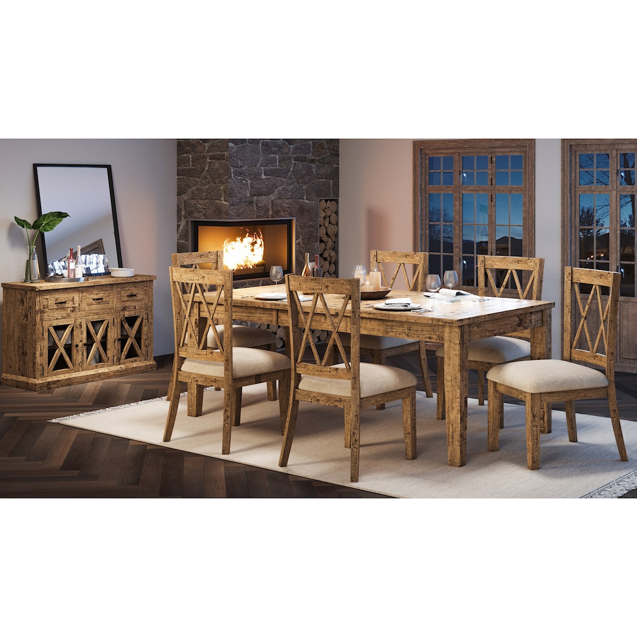 Jofran Telluride 7-Piece Table and Chair Set