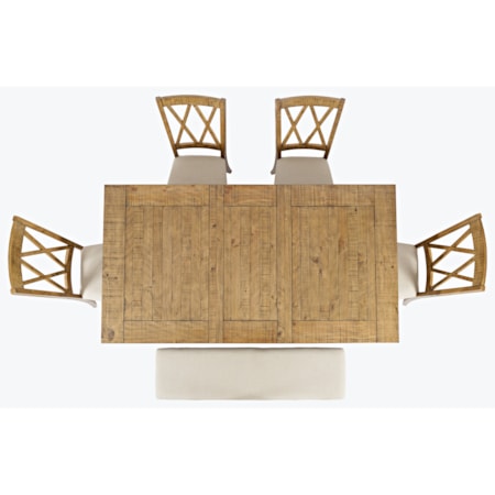 6-Piece Table and Chair Set with Bench