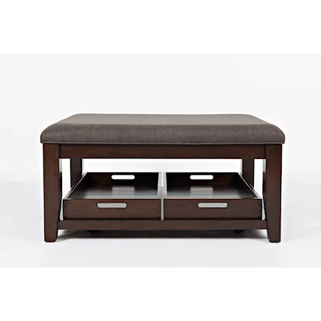 Twin Cities Transitional Ottoman Cocktail Table