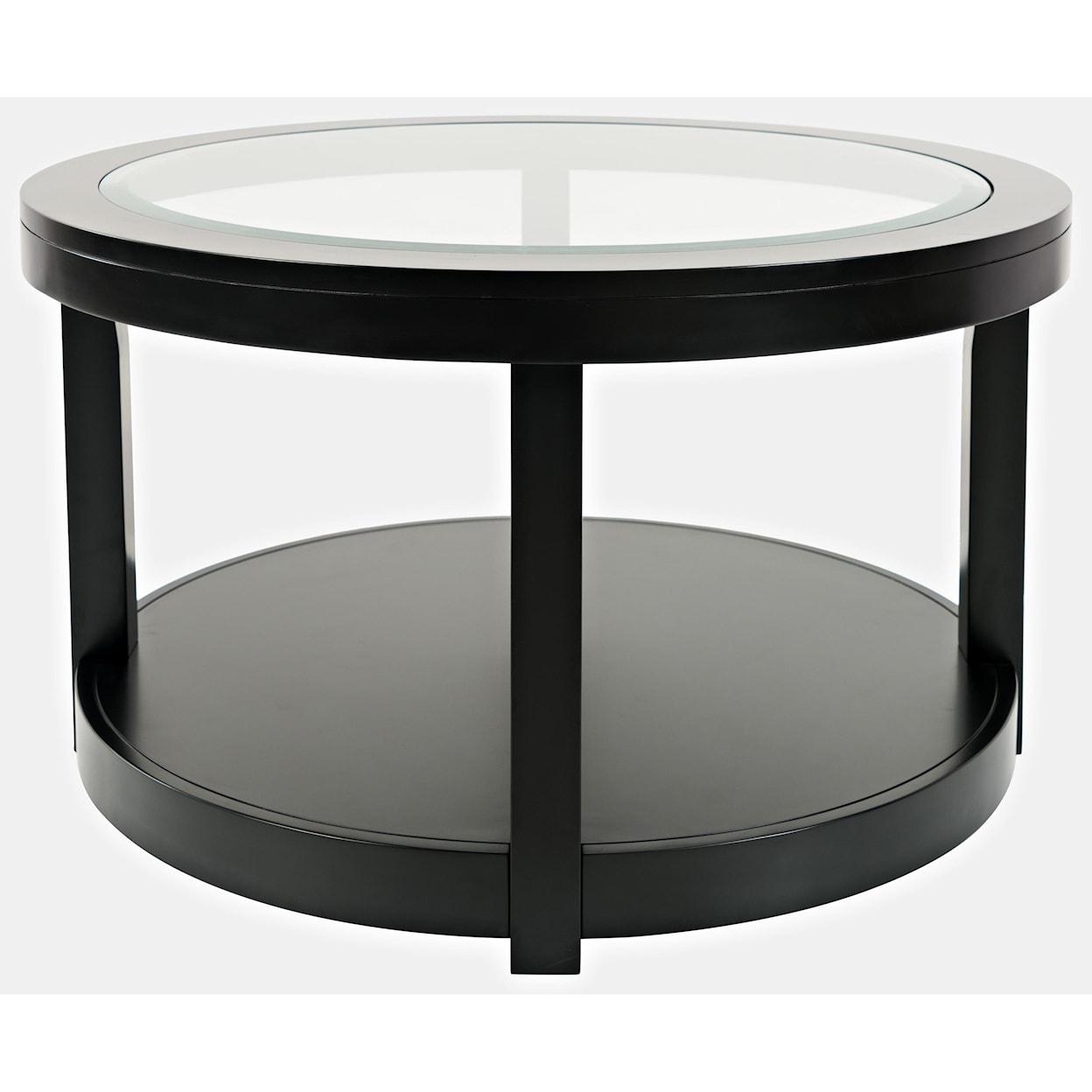 Jofran Icon Black Round Castered Cocktail Table