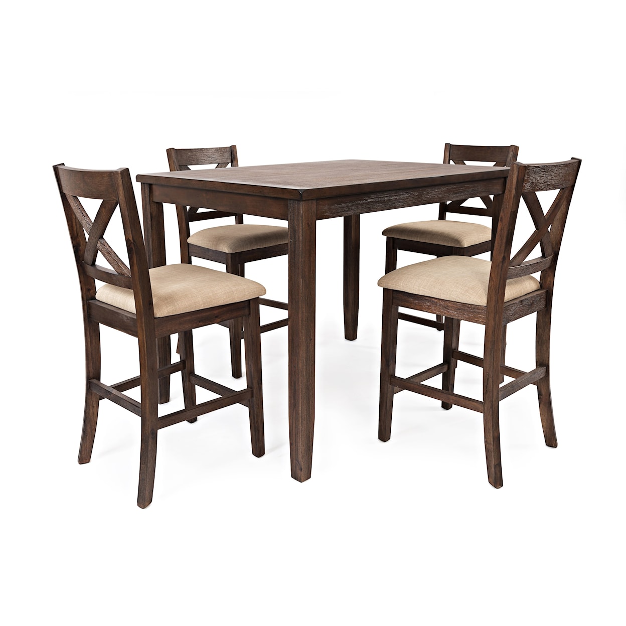 Jofran Walnut Creek 5 Pack Counter Height Dining Set