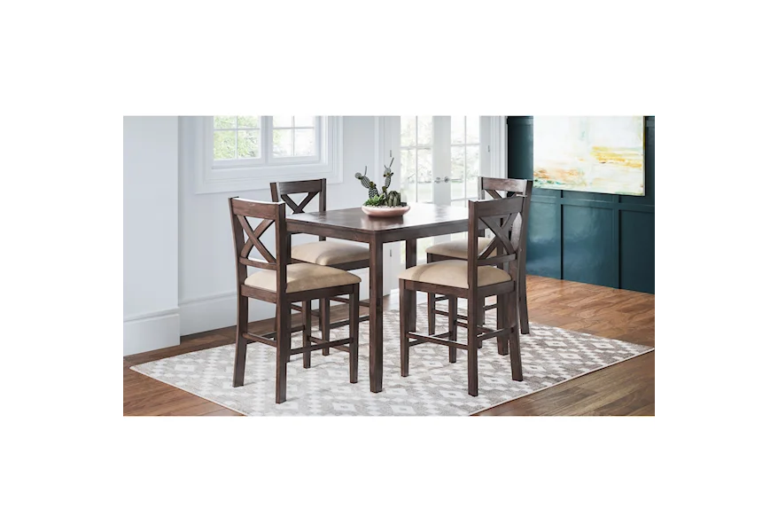 Walnut Creek 5 Pack Counter Height Dining Set by Jofran at SuperStore