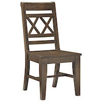 Mission Dining Side Chair with Double "X" Pattern