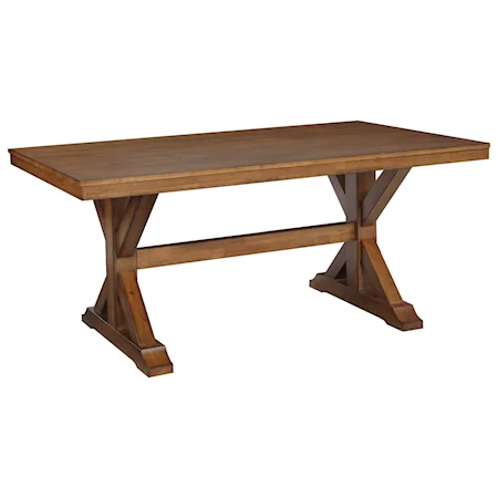 Mission Dining Table with Trestle Support