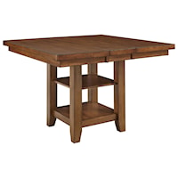 Mission High Top Table with 2-Shelves