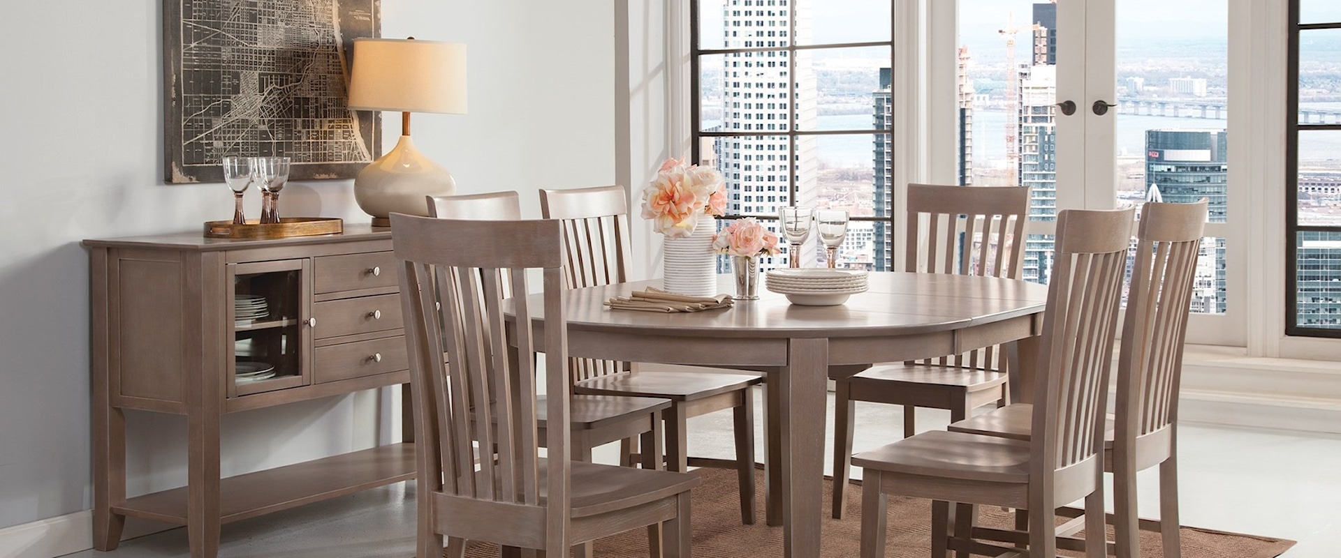 Cosmopolitan 8-Piece Mission Formal Dining Room Group