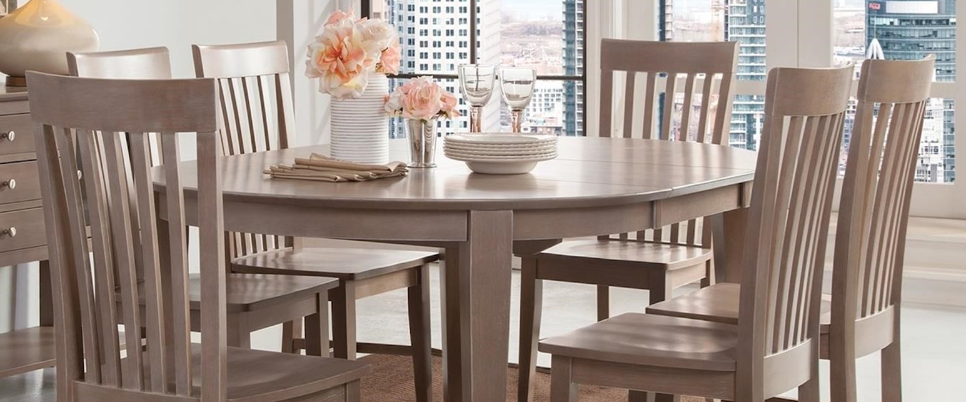 Cosmopolitan 7-Piece Mission Table and Chair Set