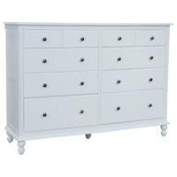 Cottage Dresser with 10-Drawers
