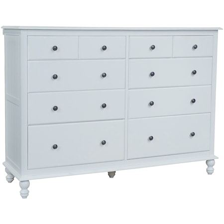 Cottage Dresser with 10-Drawers