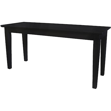 Contemporary Dining Bench in Black