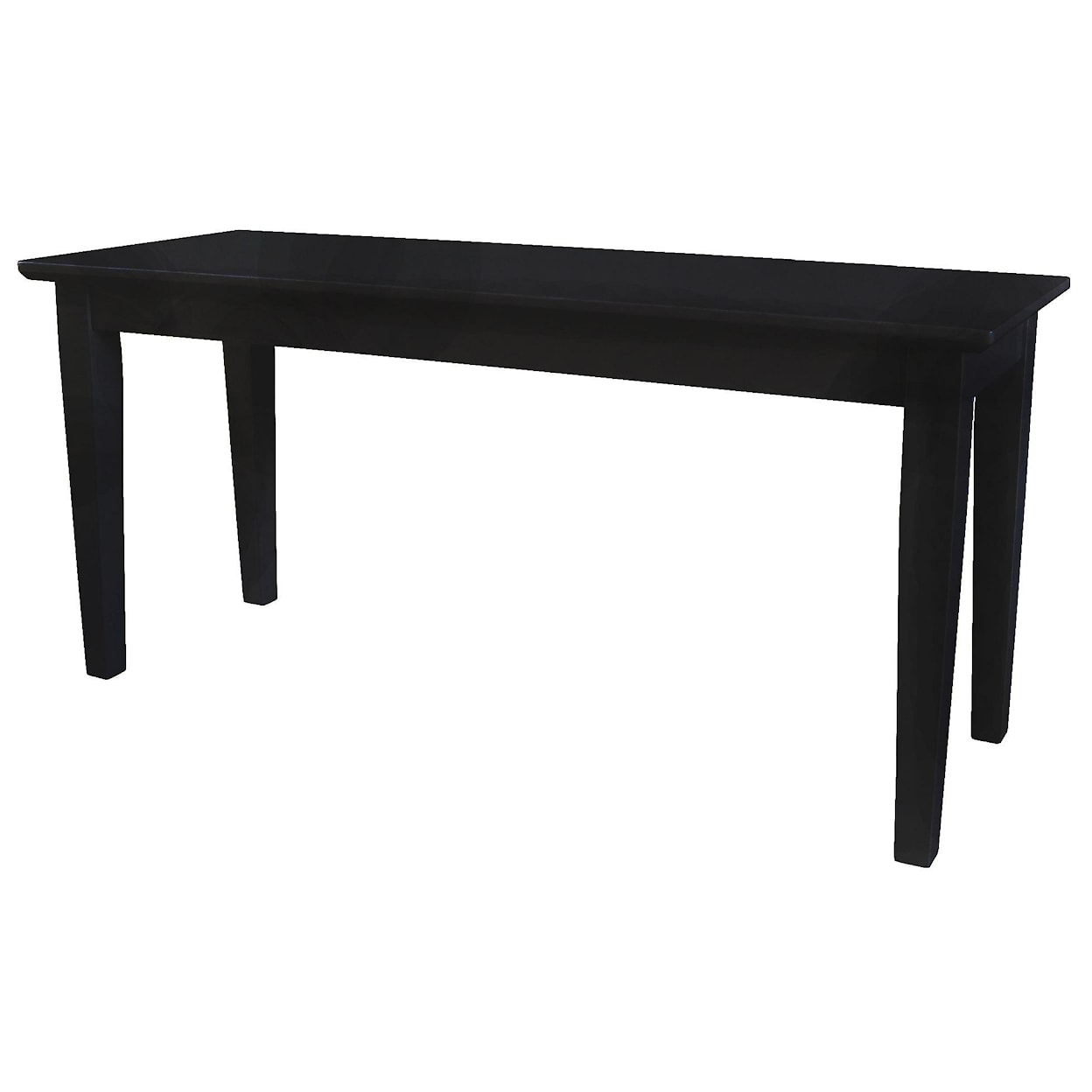 John Thomas Dining Essentials Contemporary Dining Bench in Black