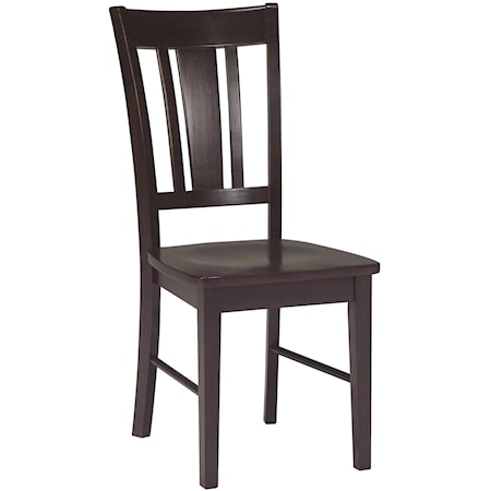 Farmhouse Dining Side Chair with Slat Back