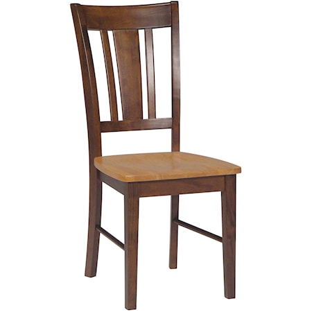 Casual Dining Chair with Slat Back