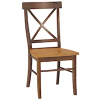 Casual Dining Chair with X Back