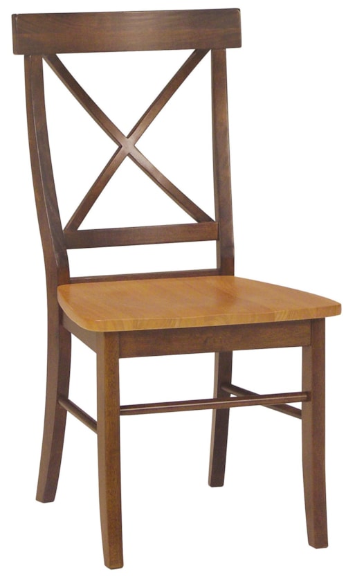 Casual Dining Chair with X Back