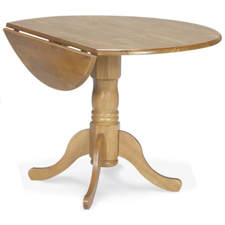 42" Round Drop Leaf Pedestal Table