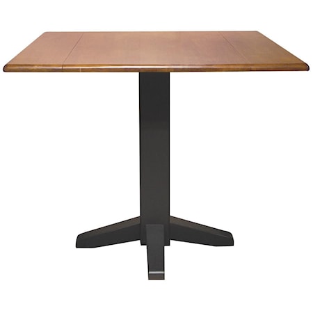 Square Drop Leaf Pedestal Table