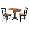 John Thomas Dining Essentials Square Drop Leaf Pedestal Table