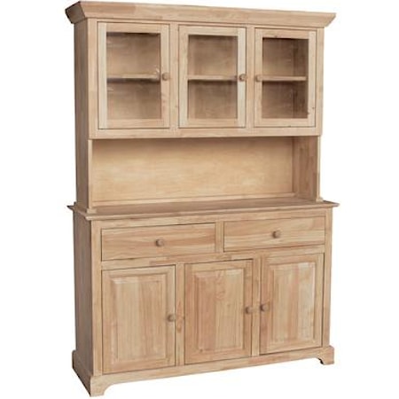 6-Door 3-Drawer Buffet & Hutch