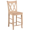 John Thomas SELECT Dining Room 24" Double X-Back Stool