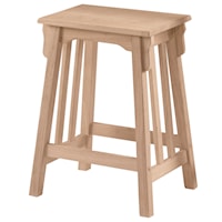 24" Backless Mission Stool
