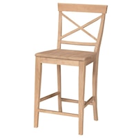 Farmhouse 24" X-Back Stool