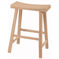 Traditional 24" Saddle Seat Stool