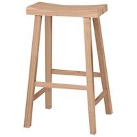 Traditional 30" Saddle Seat Stool