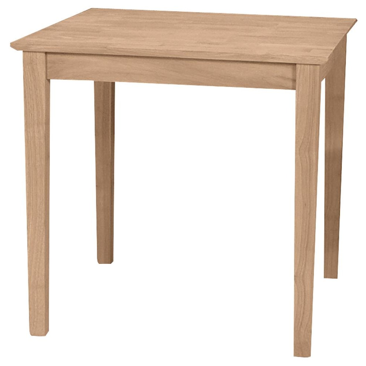 John Thomas SELECT Dining Room Square Solid Top Shaker Table