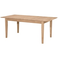 Casual 30 x 60" Butterfly Leaf Extension Table w/ 30" H Shaker Legs
