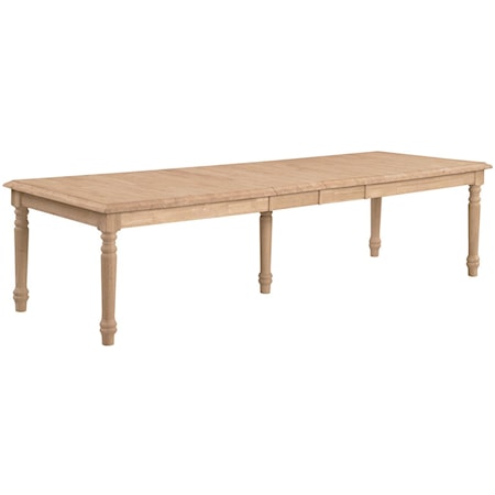 Farmhouse Large Extension Table Top w/ Turned Legs (Set of 5)