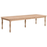 Waterfall Edge Extension Table w/ Fluted Leg
