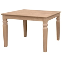 Solid Top Java Square Table