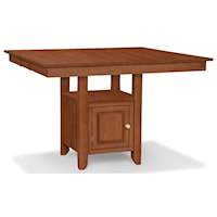 Farmhouse Gathering Height Table with Pedestal Storage