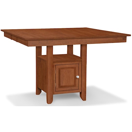 Farmhouse Gathering Height Table with Pedestal Storage