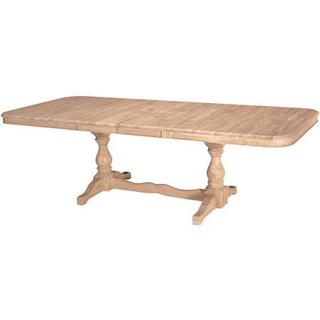 Double Butterfly Leaf Trestle Table