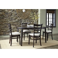 5-Piece Table and Chair Set with Butterfly Leaf