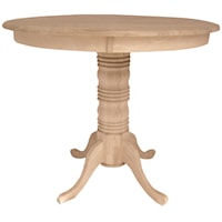 42" Round Gathering Height Pedestal Table