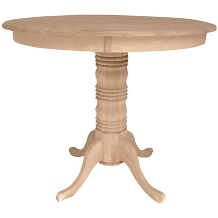 42" Round Gathering Height Pedestal Table