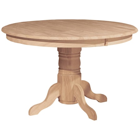 48" Round Table Top w/ 30" H Turned Pedestal