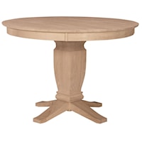 Transitional 52" Round Table Top w/36" H Java Gathering Pedestal