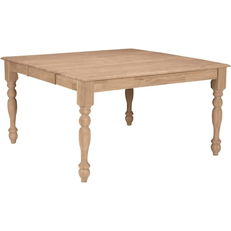 Square Butterfly Leaf Table with Turned Legs