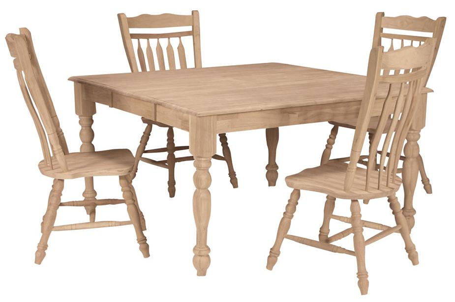 Square dining table sales with butterfly leaf