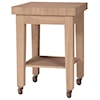 John Thomas SELECT Kitchen Butcher Block Island with Casters