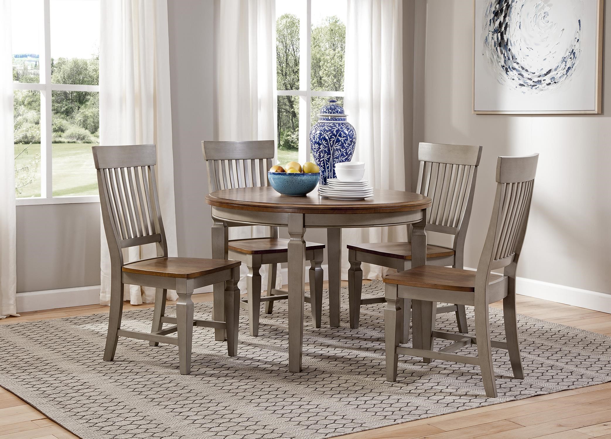 John Thomas Vista T41-144R-30 Transitional Round Dining Table | Belfort ...