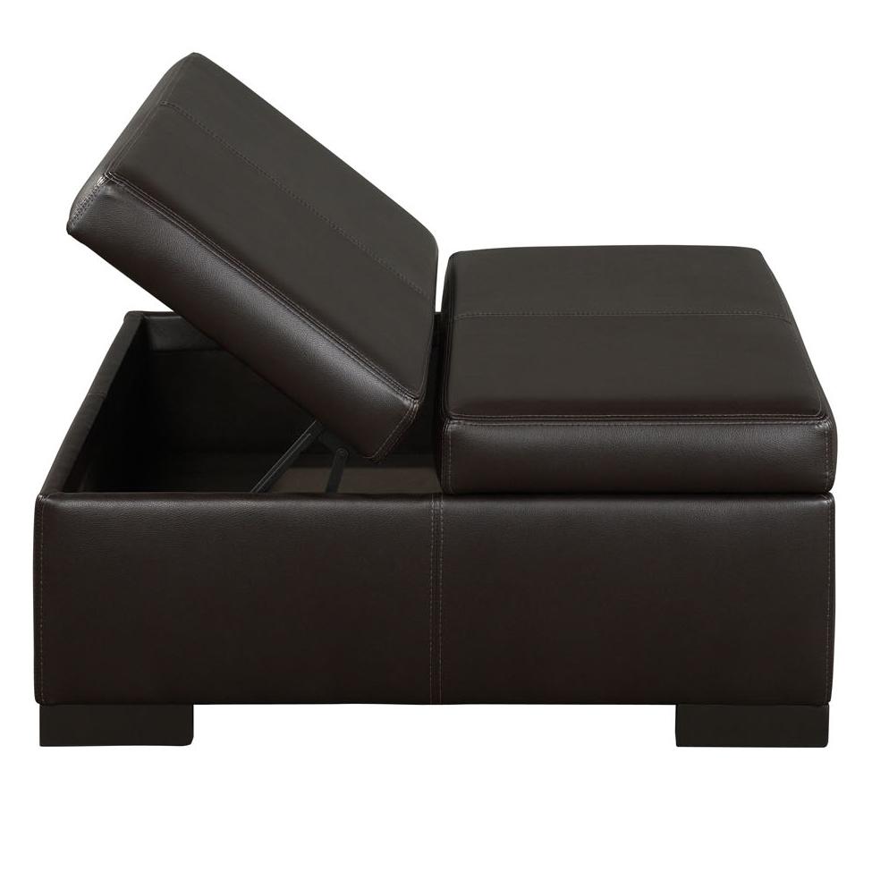 Jonathan Louis Donavan 83562 Casual Leather Storage Ottoman with