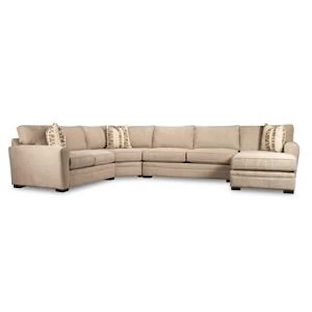 Sectional Sofa with Chaise and Accent Pillows